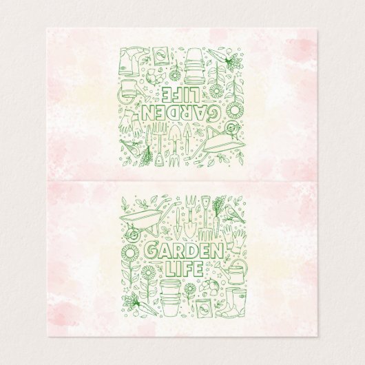 Garden Pack Visitekaartje (Buitenkant ongevouwen)