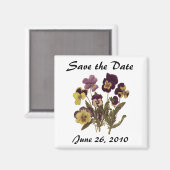 Garden Pansy Flowers, sparen de Datum! Magneet (Voorkant / Achterkant)
