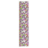 Garden Pansy Flowers Table Runner Korte Tafelloper (Voorkant)