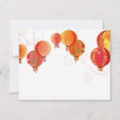 Garden Paper Lantern Weddenschap Rehearsal Dinner Kaart (Achterkant)