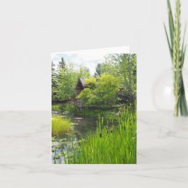 Garden Park Cattails Gevouwen Wenskaart Kaart