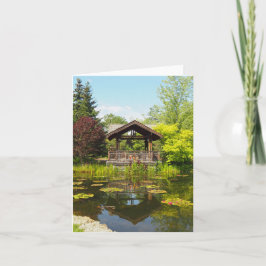 Garden Park Reflectie Gevouwen Wenskaart Kaart