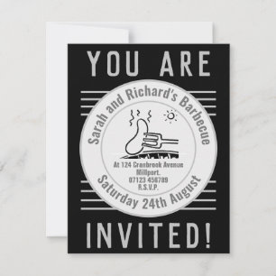 Garden Party Barbecue Invitation Kaart