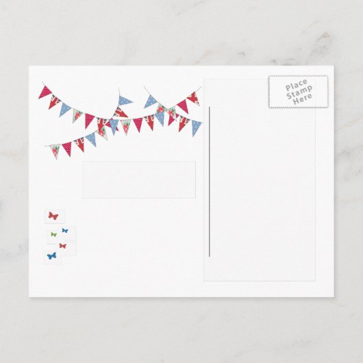 Garden Party/BBQ - Uitnodiging Briefkaart (Achterkant)