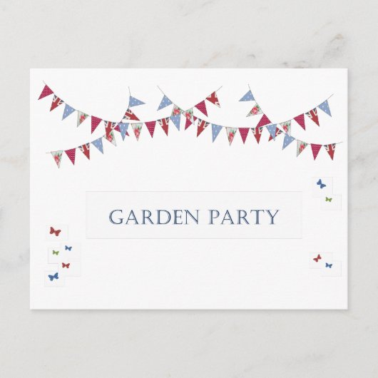 Garden Party/BBQ - Uitnodiging Briefkaart (Voorkant)
