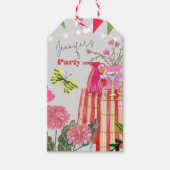 Garden Party Birthday Cadeaulabel (Voorkant)