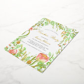  Garden Party Birthday Invitation Gold Folie Uitnodiging (Gedraaid)