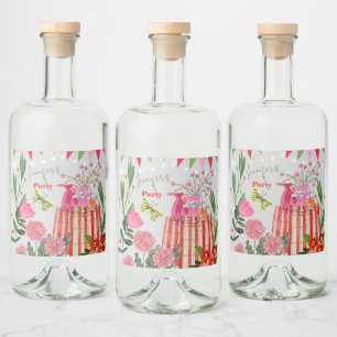 Garden Party Birthday Likeurfles Etiket