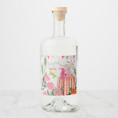 Garden Party Birthday Likeurfles Etiket (Voorkant)