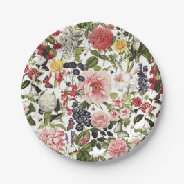 Garden Party  Bloemen Groene Duim Verjaardag Papieren Bordje