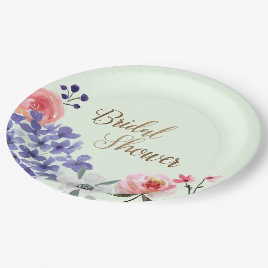 Garden Party Bloemen Vrijgezellenfeest Papier Bord (Gekanteld)