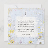 Garden Party Blue Daisy Wildflower Verjaardagsclas Kaart (Achterkant)