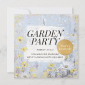 Garden Party Blue Daisy Wildflower Verjaardagsclas Kaart (Voorkant)