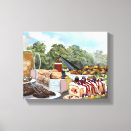 Garden Party Brunch Canvas Afdruk