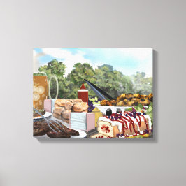 Garden Party Brunch Canvas Afdruk