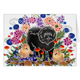 GARDEN PARTY Chow - Kunstkaarten van Sandra Miller