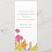 Garden Party Collectie Program Rack Kaart (Achterkant)