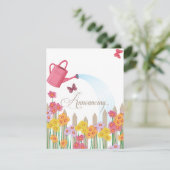 Garden Party Collectie Verloving Aankondiging (Staand voorkant)