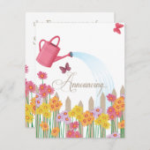 Garden Party Collectie Verloving Aankondiging (Voorkant / Achterkant)
