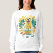 GARDEN PARTY CRASHER Golden Retriever shirten Trui (Voorkant)