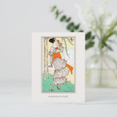 Garden Party  Dammy Mode Illustratie Briefkaart (Staand voorkant)