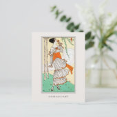 Garden Party  Dammy Mode Illustratie Briefkaart (Staand voorkant)