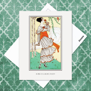 Garden Party  Dammy Mode Illustratie Briefkaart