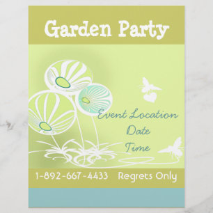 Garden Party Flowers and bijes Flyer