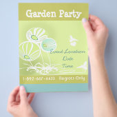 Garden Party Flowers and bijes Flyer (Hand)