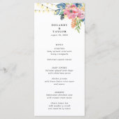 Garden Party, Flowers and Twinkle Lights Wedding Menu (Voorkant)