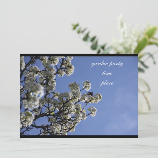 Garden Party Invite Kaart (Staand voorkant)