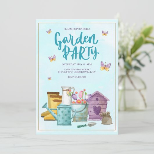 Garden Party Kaart (Staand voorkant)