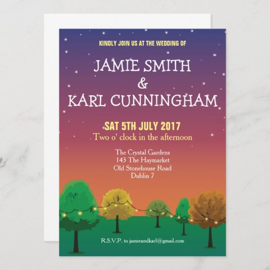 Garden Party Kaart (Voorkant / Achterkant)