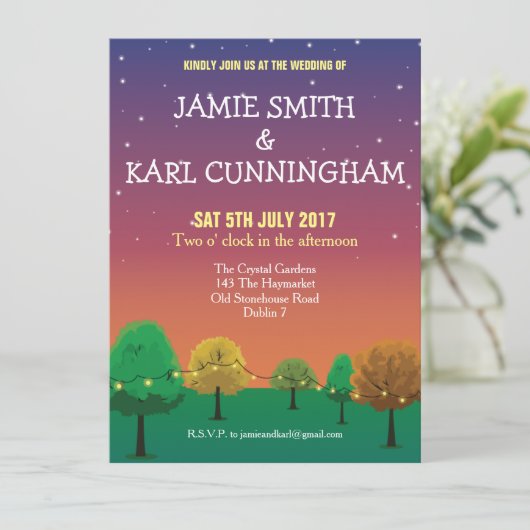 Garden Party Kaart (Staand voorkant)