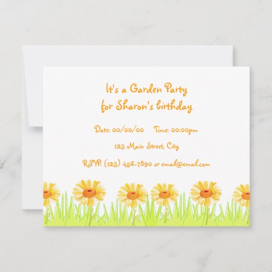 Garden Party Kaart (Voorkant)