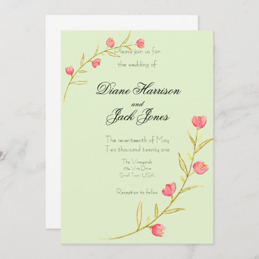 Garden Party Kaart (Voorkant / Achterkant)