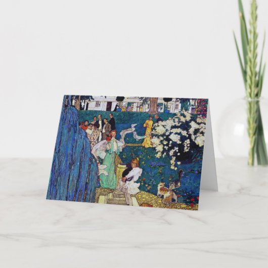 Garden Party met Cat, Jessie Willcox Smith Kaart (Voorkant)
