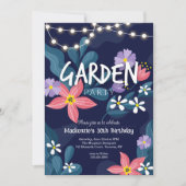 Garden Party Night Invitation Kaart (Voorkant)