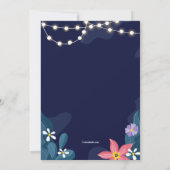 Garden Party Night Invitation Kaart (Achterkant)