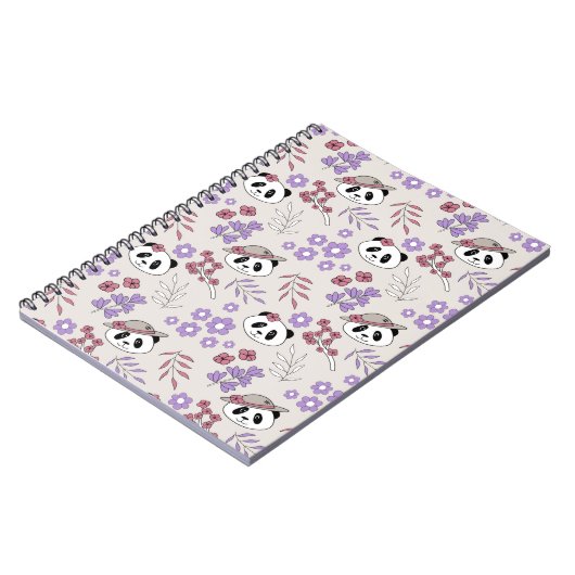 Garden Party Pandas - 1000Pandas door Amanda Roos Notitieboek (Linkerzijde)