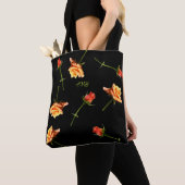 "Garden Party"-Rozen over het afdrukTas - zwart GR Tote Bag (Dichtbij)