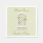 Garden Party Summer Soiree Paper Napkins Servet (Voorkant)