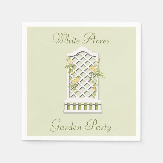 Garden Party Summer Soiree Paper Napkins Servet (Voorkant)