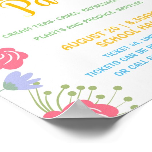 Garden party summer theme poster (Hoek)