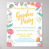 Garden party summer theme poster (Voorkant)