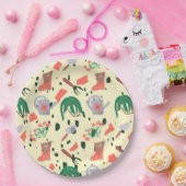 Garden Party Terrazzo Papieren Bordje (Feest)