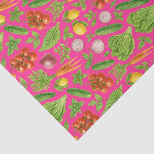 Garden Party Vegetable Theme Paper — Luxe Design Tissuepapier (Detail)