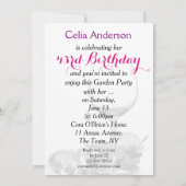 Garden Party verjaardagsuitnodiging Kaart (Achterkant)