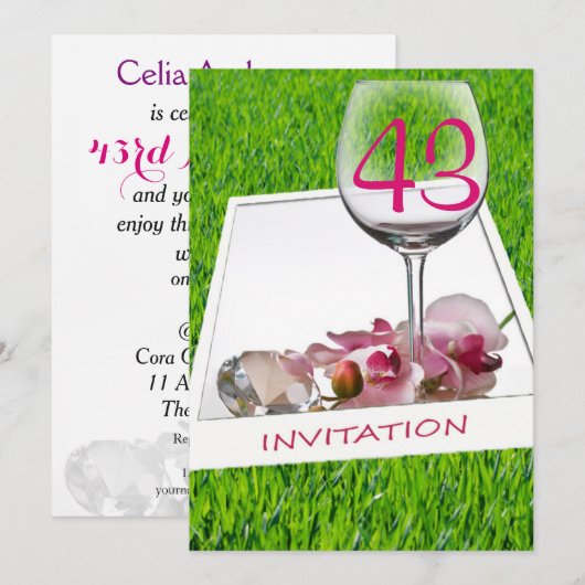 Garden Party verjaardagsuitnodiging Kaart (Voorkant / Achterkant)