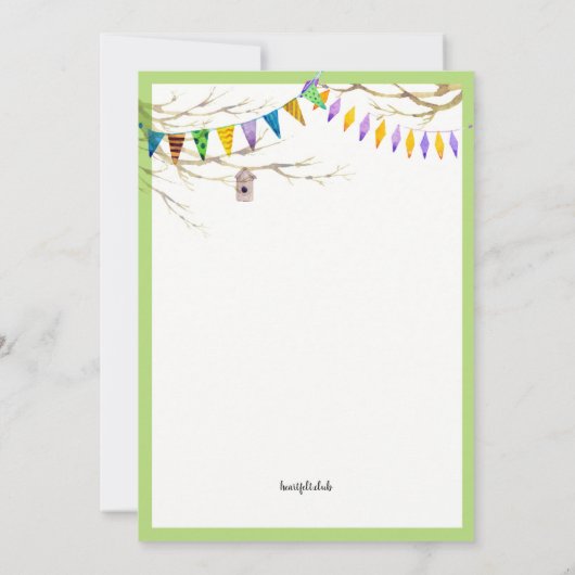 Garden Party Waterverf Kaart (Achterkant)